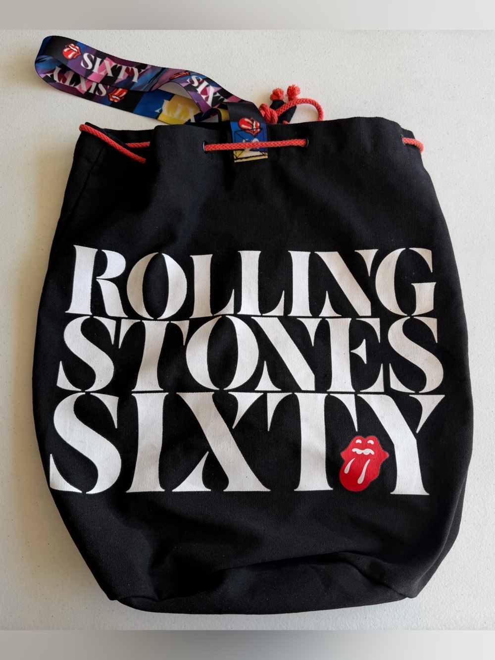 The Rolling Stones Sixty Black Bag Limited Edition Tote Bag Tour Bag Rare Item